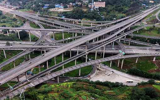 پیچیده‌ترین پل روگذر جهان+تصویر