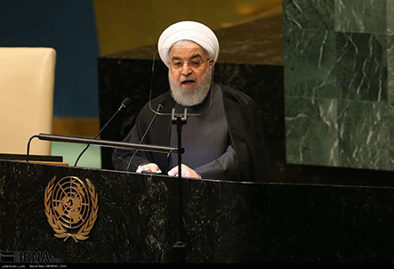عکس | شیشه جلوی روحانی در هنگام سخنرانی سازمان ملل برای چیست؟