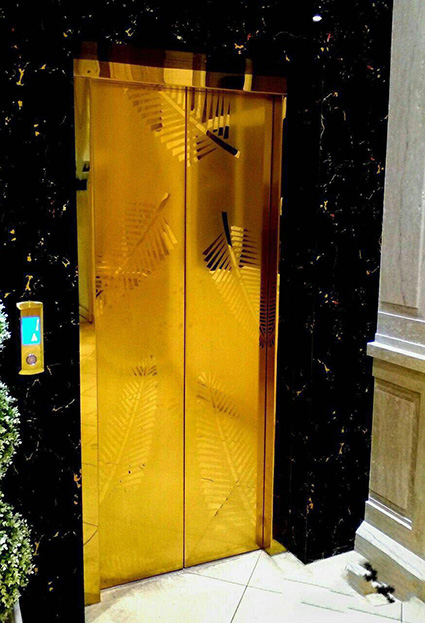 آسانسور لاکچری با طلا ۲۴ عیار! +عکس