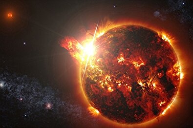 انفجار لکه خورشیدی رو به زمین