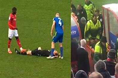 حادثه ای عجیب در زمین فوتبال!